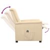 vidaXL Relaxsessel Elektrisch Creme Stoff
