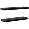 vidaXL Schweberegale 2 Stk. Schwarz 100x20x3,8 cm