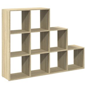 vidaXL Raumteiler-B&uuml;cherregal 3 Stufen Sonoma-Eiche 137,5x29x103,5 cm