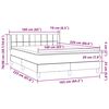 vidaXL Boxspringbett mit Matratze Schwarz 160x220 cm Samt
