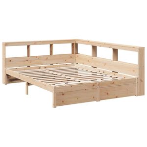 vidaXL Massivholzbett mit Regal ohne Matratze 160x200 cm Kiefernholz