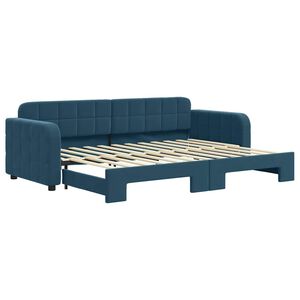 vidaXL Tagesbett Ausziehbar Blau 80x200 cm Samt