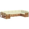 vidaXL Outdoor-Sofagarnitur 10 stk. Natur und Creme