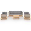 vidaXL 8-tlg. Garten-Lounge-Set mit Kissen Kiefer Massivholz