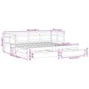 vidaXL Tagesbett Ausziehbar mit Schubladen ohne Matratze Wei&szlig; 90x200cm