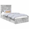 vidaXL Aufbewahrungsbett Beton Grau 100 x 200 cm Holzwerkstoff