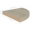 vidaXL Eck-Schweberegale 4 Stk. Eichen-Optik 35x35x3,8 cm MDF