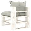 vidaXL 4-tlg. Garten-Lounge-Set Paletten mit Taupe-Kissen Holz