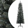 vidaXL K&uuml;nstlicher Weihnachtsbaum mit St&auml;nder Schlank Gr&uuml;n 150 cm PVC