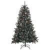 vidaXL K&uuml;nstlicher Weihnachtsbaum Gr&uuml;n 120 cm PVC, Plastik und Stahl