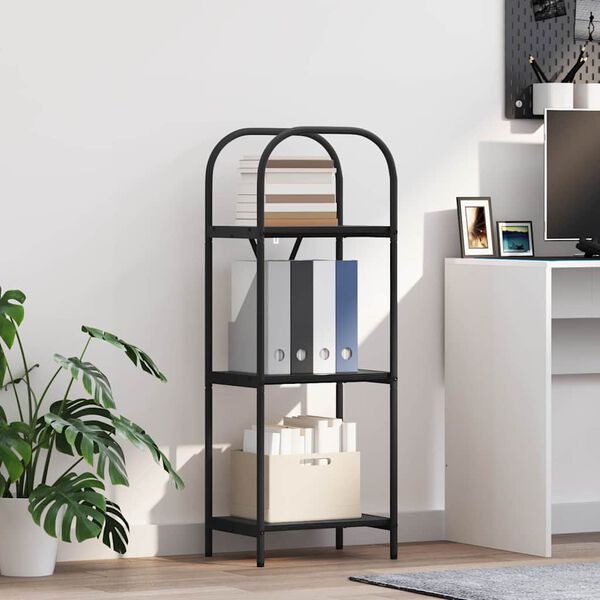 vidaXL B&uuml;cherregal Schwarz Eichen-Optik 40 x 30 x 109 cm Holzwerkstoff