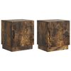 vidaXL Nachttisch 2 pcs Ger&auml;ucherte Eiche 43 x 34,5 x 47 cm