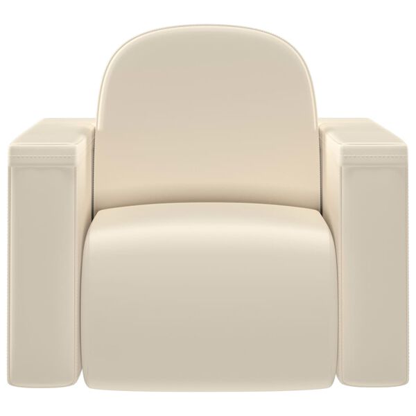 vidaXL 2-in-1 Kindersofa Wei&szlig; Kunstleder