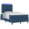 vidaXL Boxspringbett mit Matratze mit LED Blau 120 x 190 cm Stoff