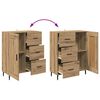 vidaXL Sideboard Artisan-Eiche 69,5 x 34 x 90 cm Verbundholz und Eisen