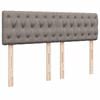 vidaXL Ottomanische Bett mit Matratze & LEDs Taupe 140x190 cm Stoff