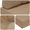 vidaXL Sofakissen f&uuml;r drau&szlig;en 2 pcs Taupe Polyester