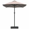 vidaXL Gartenparasol Taupe 385 x 209 x 244 cm Stoff