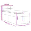 vidaXL Boxspringbett mit Matratze Dunkelbraun 100x200 cm Stoff