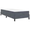 vidaXL Boxspringbett mit Matratze Dunkelgrau 90 x 220 cm Stoff