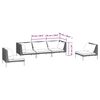 vidaXL 5-tlg. Garten-Lounge-Set mit Kissen Poly Rattan Dunkelgrau