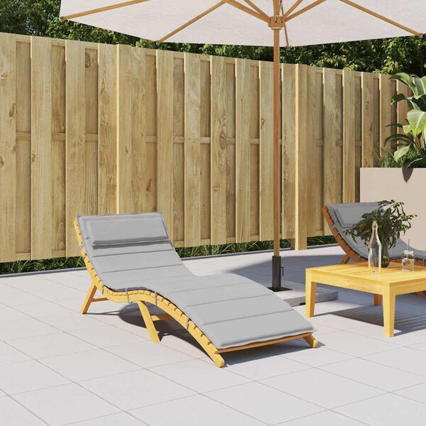 vidaXL Sonnenliegen-Auflage Grau 180x60x4 cm Oxford-Gewebe