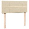 vidaXL Boxspringbett mit Matratze Creme 120x190 cm Stoff