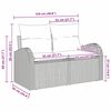 vidaXL Gartensofa Beige 124 x 62 x 69cm Poly-Rattan