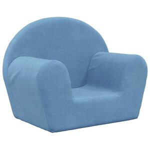 vidaXL Kindersofa Blau Weich Pl&uuml;sch