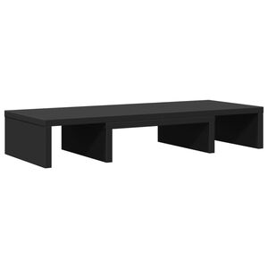 vidaXL Monitorst&auml;nder Verstellbar Schwarz 60x24x10,5 cm Holzwerkstoff