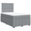 vidaXL Boxspringbett mit Matratze Hellgrau 120x190 cm Stoff