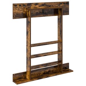 vidaXL Angelrutenhalter zur Wandmontage Holzwerkstoff 93 x 12 x 103 cm