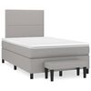 vidaXL Boxspringbett mit Matratze Hellgrau 120x200 cm Stoff