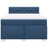 vidaXL Boxspringbett mit Matratze Blau 140x200 cm Stoff