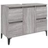 vidaXL Waschbeckenunterschrank Grau Sonoma 80x33x60 cm Holzwerkstoff