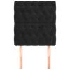 vidaXL Kopfteil Schwarz 80x7x118/128 cm Samt