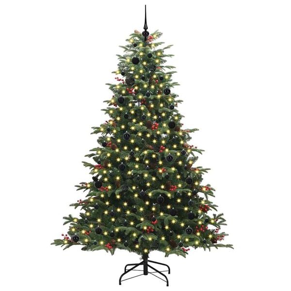 vidaXL K&uuml;nstlicher Weihnachtsbaum mit 300 LEDs mit St&auml;nder Gr&uuml;n 240 cm