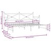 vidaXL Tagesbett Ausziehbar ohne Matratze Wei&szlig; 75x190 cm Stahl