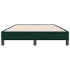 vidaXL Boxspringbett ohne Matratze Dunkelgr&uuml;n 120x220 cm Samt