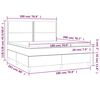 vidaXL Boxspringbett mit Matratze Creme 180x200 cm Stoff