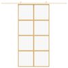 vidaXL Schiebet&uuml;r Golden 102,5x205 cm ESG-Klarglas und Aluminium