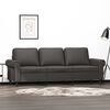 vidaXL 3-Sitzer-Sofa Grau 180 cm Kunstleder