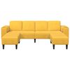 vidaXL Sofa mit Kissen Helles Gelb 250 x 188 x 76 cm Cordstoff
