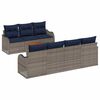 vidaXL Gartensofa-set 8 stk. Grau Poly-Rattan