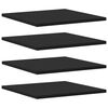 vidaXL B&uuml;cherregal-Bretter 4 Stk. Schwarz 40x40x1,5 cm Holzwerkstoff