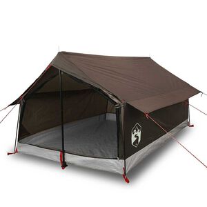 vidaXL Campingzelt 2 Personen Braun Wasserdicht
