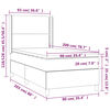 vidaXL Boxspringbett mit Matratze & LED Dunkelbraun 90x200 cm Stoff