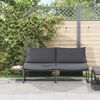 vidaXL Gartensofa mit Kissen Braun 200.5 x 70 x 85.5 cm Metall