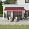 vidaXL Markise Automatisch mit LED Weinrot 500x350 cm