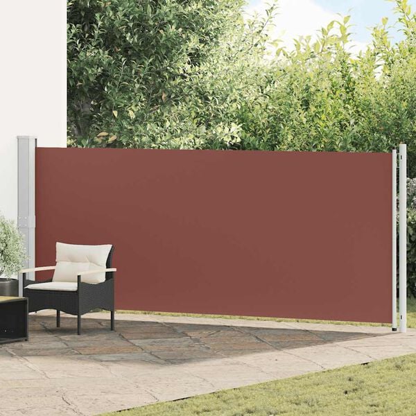 vidaXL Seitenmarkise Ausziehbar 600x160 cm Braun
